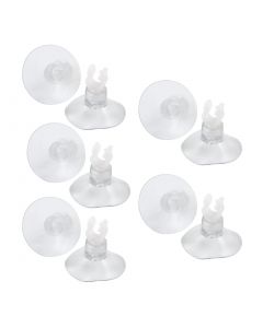 nautilogic Aquarium Suction Cup Airline Tube Holders Heater Clips Clamps Clear 10 Pcs