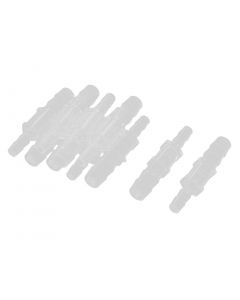 nautilogic Aquarium Fish Tank Plastic 2 Way Hose Air Tube Connectors Clear 4.7cm Long 10pcs