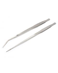 nautilogic 2Pcs 18.9inch Straight Curve Tweezers Aquatic Plant Clamp Utensil for Aquarium