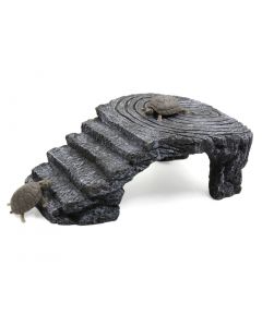 nautilogic Ladders Design Resin Ramp Aquarium Fish Tank Landscape Decor for Tortoise Turtle