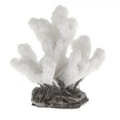 nautilogic 1 Pcs Colorful Coral Reef Decor, Mini Faux Coral Decor for Aquarium Decorations, White, 4.5x4.7cm